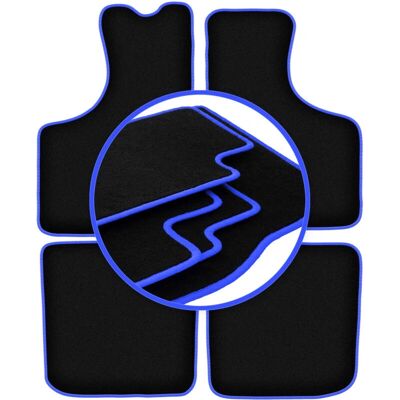CARLUX-BLUE - Skoda 100S/100L - Borde azul - Car Mats CARLUX-BLUE - Skoda 100S/100L - Borde azul - Car Mats