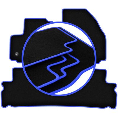 CARLUX-BLUE - Ford S-MAX MK1 - Blue edge - Car Mats CARLUX-BLUE - Ford S-MAX MK1 - Blue edge - Car Mats