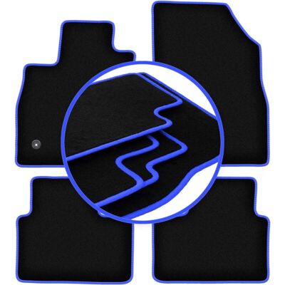 CARLUX-BLUE - Renault Talisman - Blue stitching - Car Mats CARLUX-BLUE - Renault Talisman - Blue stitching - Car Mats