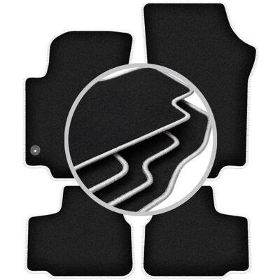 CARLUX-SILVER - Seat Mii - Negro - Alfombrillas CARLUX-SILVER - Seat Mii - Negro - Alfombrillas