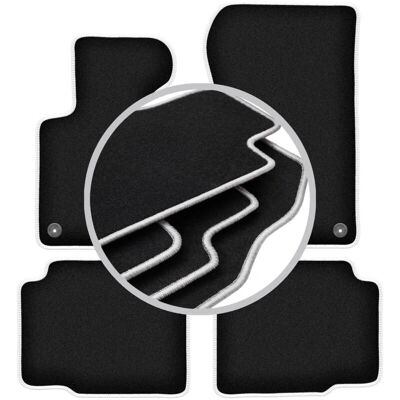 CARLUX-SILVER - BMW 3 E36 - Pelo perforado - Car Mats CARLUX-SILVER - BMW 3 E36 - Pelo perforado - Car Mats