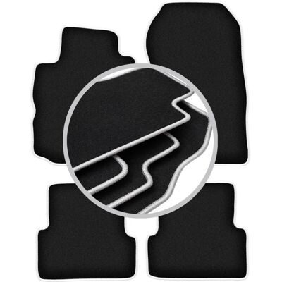 CARLUX-SILVER - Renault Modus - Black pile - Car mats CARLUX-SILVER - Renault Modus - Black pile - Car mats