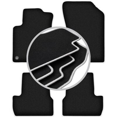 WLG-CARLUX-SILVER - Citroën C3 II Hatchback 2009-2016 - Negro - Alfombrillas WLG-CARLUX-SILVER - Citroën C3 II Hatchback 2009-2016 - Negro - Alfombrillas