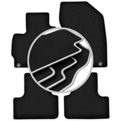 CARLUX - Mitsubishi ASX - Borde gris - Alfombrillas CARLUX - Mitsubishi ASX - Borde gris - Alfombrillas