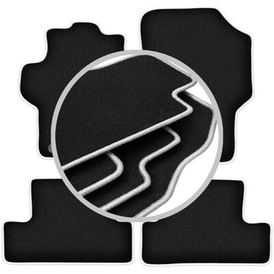 CARLUX-SILVER - Peugeot 1007 - Negro - Alfombrillas CARLUX-SILVER - Peugeot 1007 - Negro - Alfombrillas