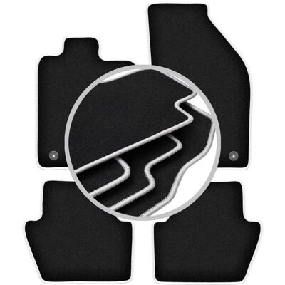 CARLUX-SILVER - Volvo C70 I - Negro - Gris claro - Car mats CARLUX-SILVER - Volvo C70 I - Negro - Gris claro - Car mats