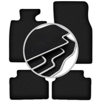 CARLUX-SILVER - MINI CLUBMAN R55 - Borde gris - Car mats CARLUX-SILVER - MINI CLUBMAN R55 - Borde gris - Car mats