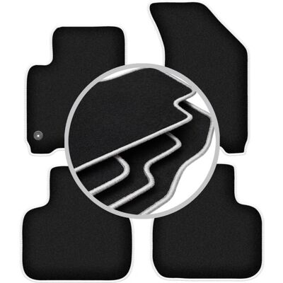 Carlux - CARLUX-SILVER - Grey edging - Car Mats Carlux - CARLUX-SILVER - Grey edging - Car Mats