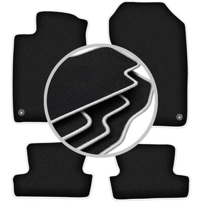 CARLUX-SILVER - Honda CR-Z - Grey stitch - car mats CARLUX-SILVER - Honda CR-Z - Grey stitch - car mats