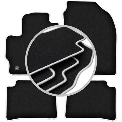 WLG-CARLUX-SILVER - CARLUX-SILVER - Negro - Alfombrillas de coche WLG-CARLUX-SILVER - CARLUX-SILVER - Negro - Alfombrillas de coche