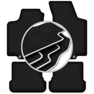 WLG-CARLUX-SILVER - WLG-CARLUX-SILVER - Negro - Car Mats WLG-CARLUX-SILVER - WLG-CARLUX-SILVER - Negro - Car Mats