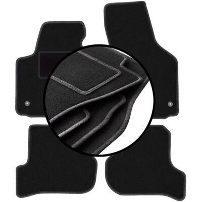 WLG - BASIC+ - Velour - Seat León II - Alfombrillas de coche WLG - BASIC+ - Velour - Seat León II - Alfombrillas de coche