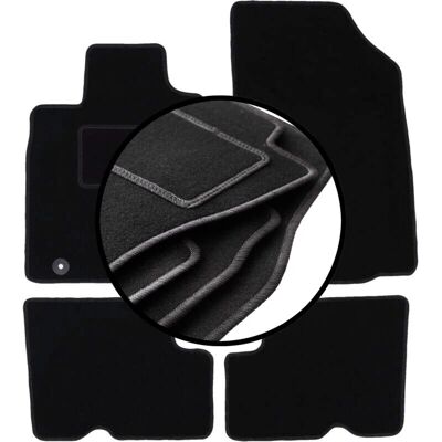 WLG - BASIC+ - Velour - Juego completo - Alfombrillas para coche WLG - BASIC+ - Velour - Juego completo - Alfombrillas para coche