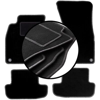 WLG - BASIC+ - Velour - Audi A5 8T coupé - Alfombrillas WLG - BASIC+ - Velour - Audi A5 8T coupé - Alfombrillas