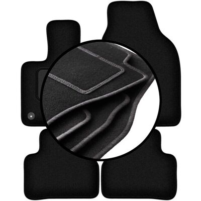 Fiat - E-500 / 500 Electric - Velour - Complete Set - alfombrillas Fiat - E-500 / 500 Electric - Velour - Complete Set - alfombrillas