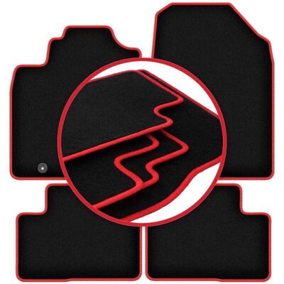 CARLUX - WLG-CARLUX-RED - Costura roja - Car Mats CARLUX - WLG-CARLUX-RED - Costura roja - Car Mats