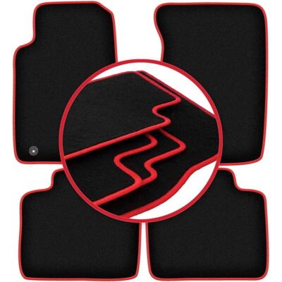 WLG-CARLUX-RED - Opel Omega A - Negro - Alfombrillas WLG-CARLUX-RED - Opel Omega A - Negro - Alfombrillas