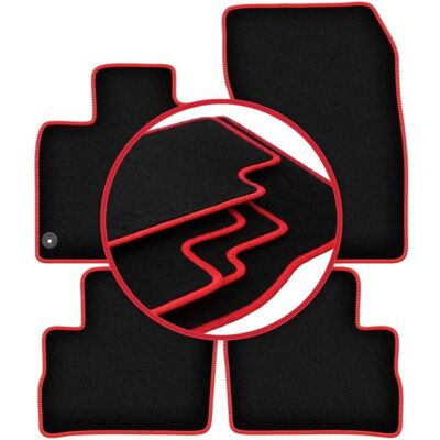 WLG-CARLUX-RED - Nissan Qashqai III SUV 2021- - Black - Alfombrillas WLG-CARLUX-RED - Nissan Qashqai III SUV 2021- - Black - Alfombrillas