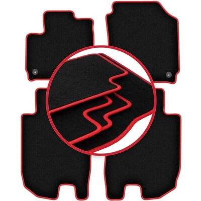 WLG-CARLUX-RED - Honda HR-V III - Negro - Alfombrillas WLG-CARLUX-RED - Honda HR-V III - Negro - Alfombrillas