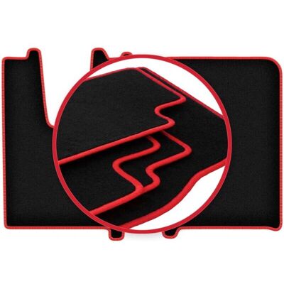Carlux CARLUX-RED Alfombrillas con costuras rojas S-WAY Carlux CARLUX-RED Alfombrillas con costuras rojas S-WAY