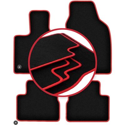 CARLUX - WLG-CARLUX-RED - Negro - Car Mats CARLUX - WLG-CARLUX-RED - Negro - Car Mats