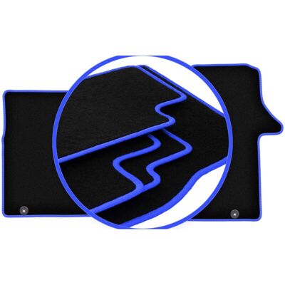 WLG - CARLUX-BLUE - Costuras azules - Floor mats WLG - CARLUX-BLUE - Costuras azules - Floor mats