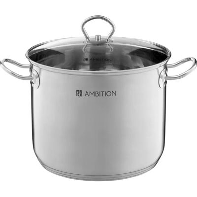 Ambition Edelstahl Topf 8,4L - Kochtopf für Alle Herde Ambition Edelstahl Topf 8,4L - Kochtopf für Alle Herde