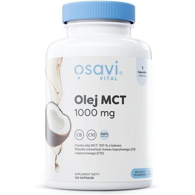 Osavi Kokos MCT-Öl 1000 mg - Nahrungsergänzung 120 Kapseln Osavi Kokos MCT-Öl 1000 mg - Nahrungsergänzung 120 Kapseln