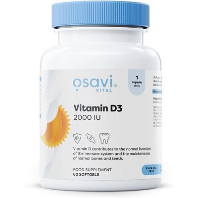 Osavi Vitamin D3 2000IU Softgels - Vitamin D3 Supplement Osavi Vitamin D3 2000IU Softgels - Vitamin D3 Supplement