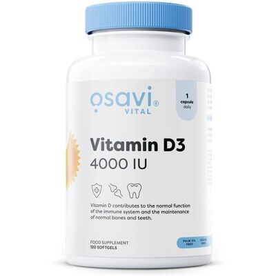Osavi Witamina D3 4000IU - Softgels 120 Osavi Witamina D3 4000IU - Softgels 120