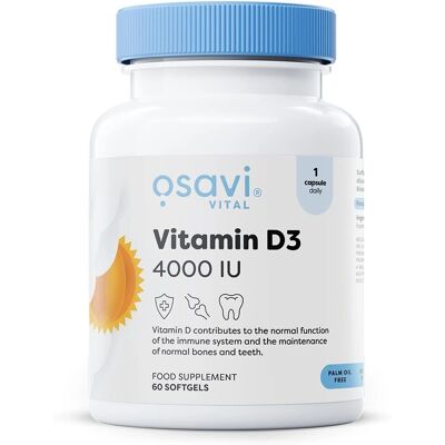 Osavi Vitamin D3 4000IU - 60 softgels - Vitamin D3 Supplements Osavi Vitamin D3 4000IU - 60 softgels - Vitamin D3 Supplements