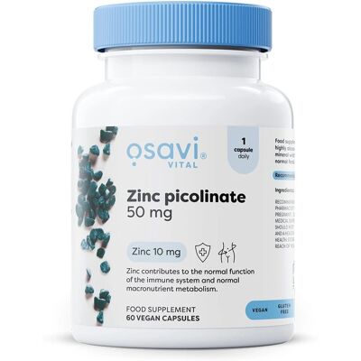 Osavi Zinc Picolinate - Vegan Capsules - Supports Immune & Skin Osavi Zinc Picolinate - Vegan Capsules - Supports Immune & Skin