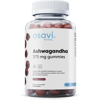 Osavi Ashwagandha 375 mg Kirsch-Gummibärchen - Nahrungsergänzung gegen Stress Osavi Ashwagandha 375 mg Kirsch-Gummibärchen - Nahrungsergänzung gegen Stress