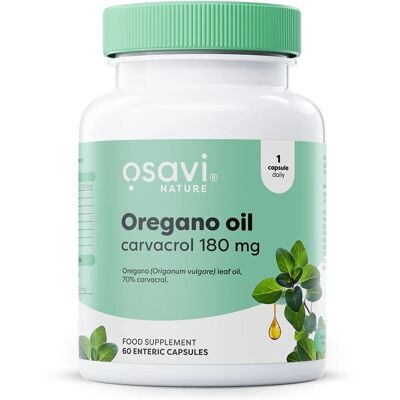 Osavi Oregano Oil Carvacrol - 180mg, 60 enteric caps - Dietary Supplement Osavi Oregano Oil Carvacrol - 180mg, 60 enteric caps - Dietary Supplement