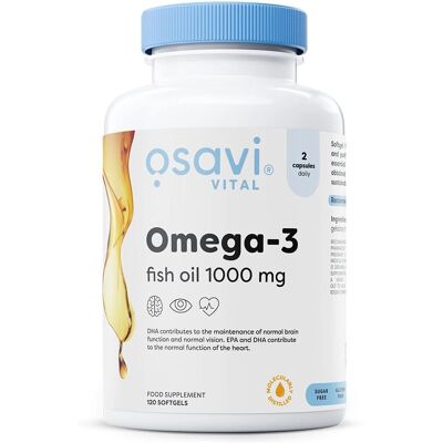 Osavi Omega-3 Fish Oil 1000mg - Supports Heart, Brain & Eyes Osavi Omega-3 Fish Oil 1000mg - Supports Heart, Brain & Eyes