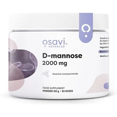 Osavi Polvere di D-mannoso 2000mg - 120g - Supporto alla salute urinaria Osavi Polvere di D-mannoso 2000mg - 120g - Supporto alla salute urinaria