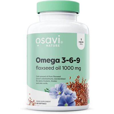Osavi Omega 3-6-9 Leinöl - 120 Softgels Osavi Omega 3-6-9 Leinöl - 120 Softgels
