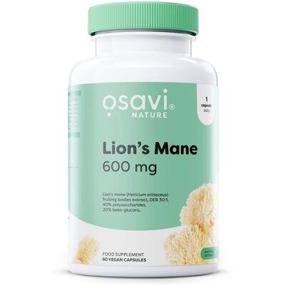 Osavi Lion's Mane 600mg Vegan Capsules - Support Brain & Focus Osavi Lion's Mane 600mg Vegan Capsules - Support Brain & Focus