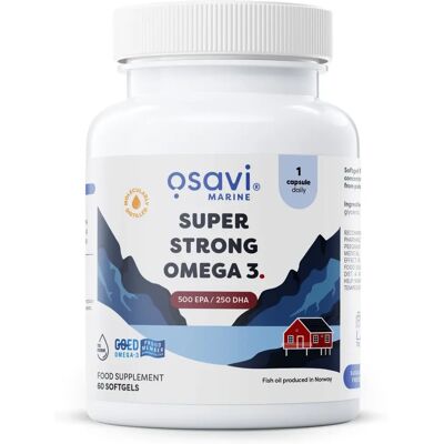 Osavi Super Strong Omega 3 - 500 EPA / 250 DHA - 60 softgels Osavi Super Strong Omega 3 - 500 EPA / 250 DHA - 60 softgels