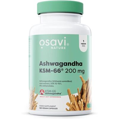 Osavi Ashwagandha KSM-66 200mg - 60 vegane Kapseln - Nahrungsergänzungsmittel Osavi Ashwagandha KSM-66 200mg - 60 vegane Kapseln - Nahrungsergänzungsmittel