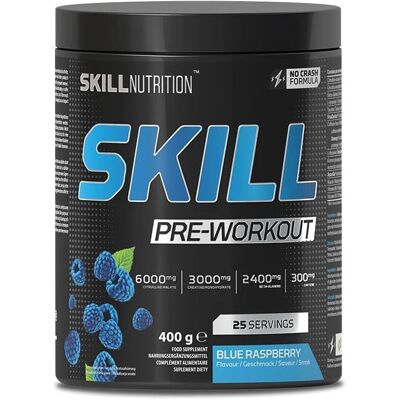 Skill Nutrition Pre-workout Blue Raspberry - 400g Skill Nutrition Pre-workout Blue Raspberry - 400g