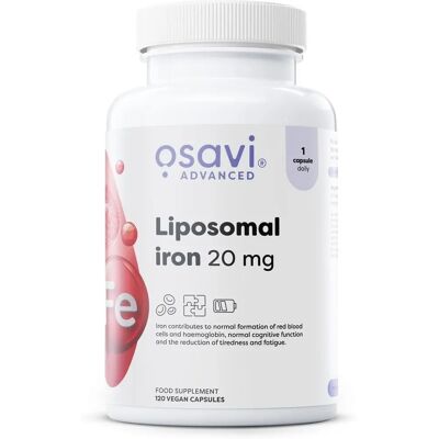 Osavi Liposomales Eisen - 20mg Vegane Kapseln - Für Energie & Gesundheit Osavi Liposomales Eisen - 20mg Vegane Kapseln - Für Energie & Gesundheit