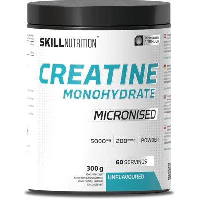 Skill Nutrition Creatine Monohydrate Micronisée - Sans Saveur - 300g - Compléments - Publicité Skill Nutrition Creatine Monohydrate Micronisée - Sans Saveur - 300g - Compléments - Publicité