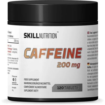 Skill Nutrition - Caffeine - 200mg - 120 tablets - Dietary Supplement Skill Nutrition - Caffeine - 200mg - 120 tablets - Dietary Supplement