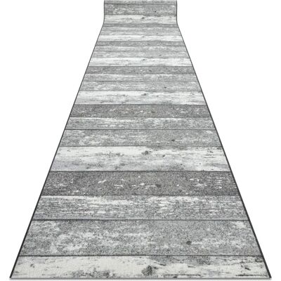 Tappeto da corridoio grigio RugsX 133x410 cm - Antiscivolo, Tavole di legno, 3-4mm Tappeto da corridoio grigio RugsX 133x410 cm - Antiscivolo, Tavole di legno, 3-4mm