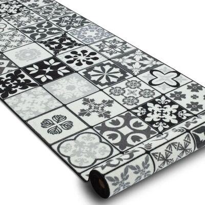 RugsX Alfombra Antideslizante Gris/Negro - Alfombra de Pasillo RugsX Alfombra Antideslizante Gris/Negro - Alfombra de Pasillo