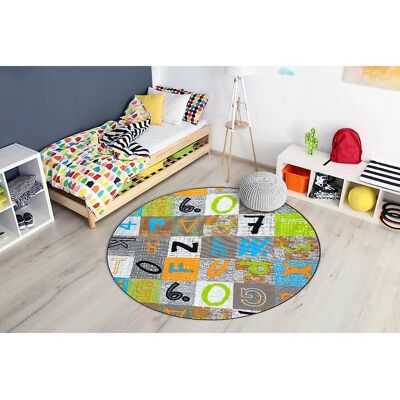RugsX JUMPY Kreis Patchwork - Kinderteppich RugsX JUMPY Kreis Patchwork - Kinderteppich