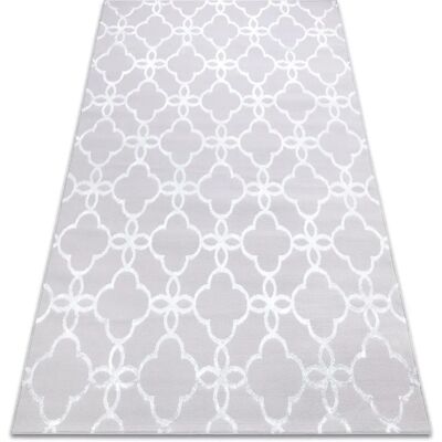 Dywany Łuszczów Modelo MEFE Alfombra Trellis - Moderno Gris/Blanco 80x150cm Dywany Łuszczów Modelo MEFE Alfombra Trellis - Moderno Gris/Blanco 80x150cm