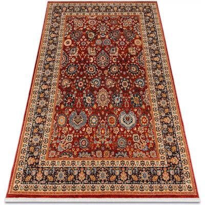 KESHAN Wollteppich - Vintage Muster, Burgund / Marineblau - Teppiche KESHAN Wollteppich - Vintage Muster, Burgund / Marineblau - Teppiche