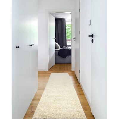RugsX SOFFI Cream Shaggy Carpet 60x200cm - Rug, Runner, Carpet RugsX SOFFI Cream Shaggy Carpet 60x200cm - Rug, Runner, Carpet